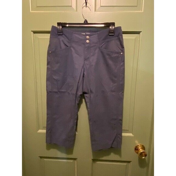 Royal Robbins Womens Sz 4 Trim Fit Blue Gray Capri Pants Outdoors Minimalistic - Picture 1 of 7
